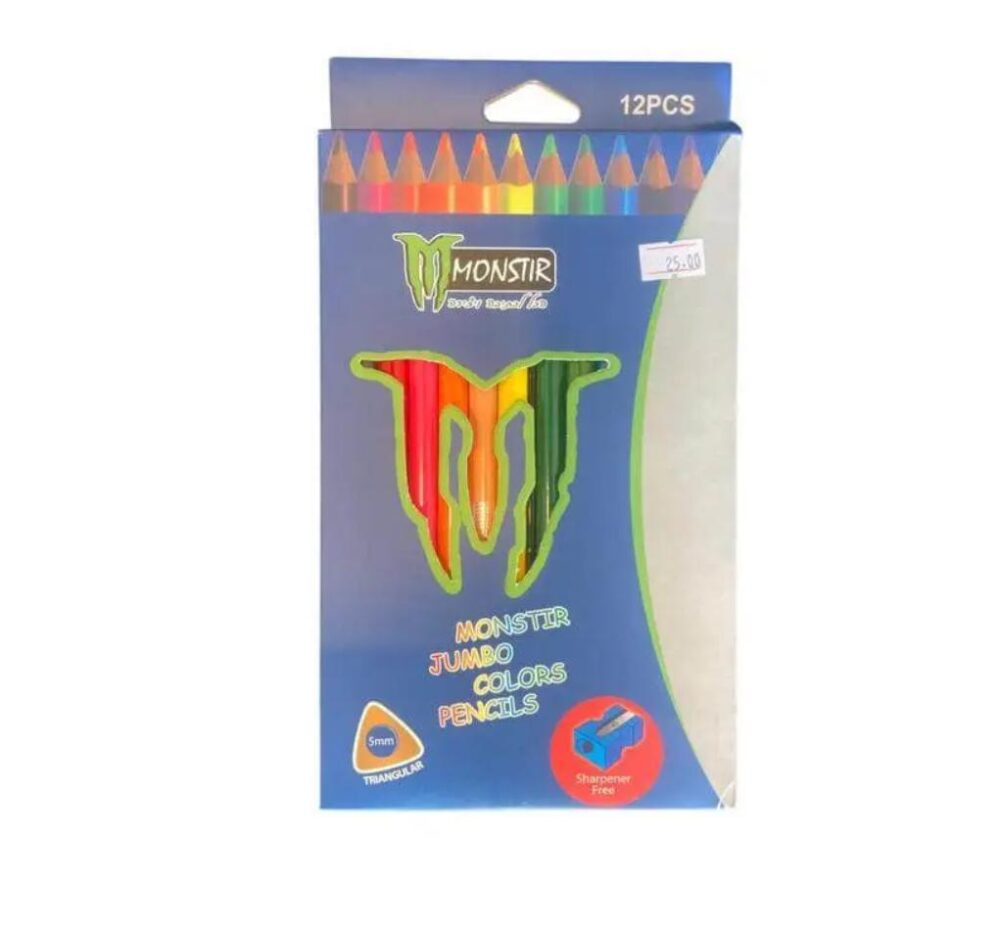 עפרונות צבעוניים ב-12 צבעים