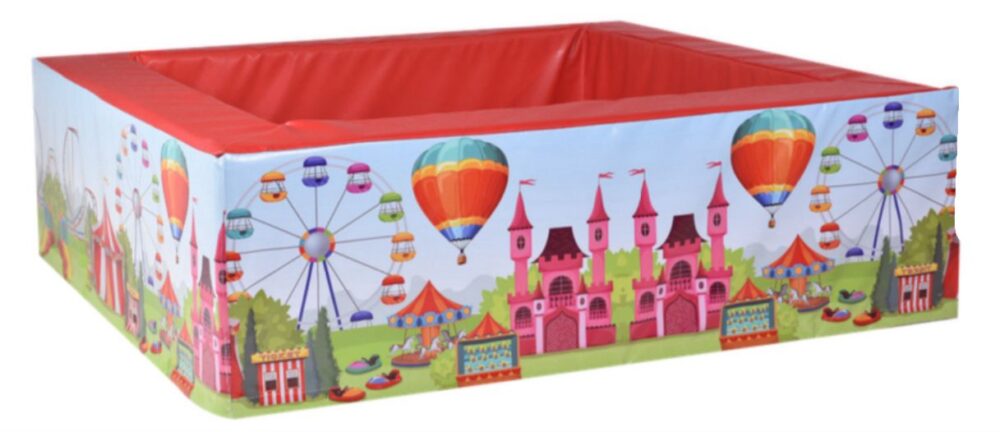 בריכת כדורים 40*130*130 מודפסת דגם קרקס  ללא כדורים