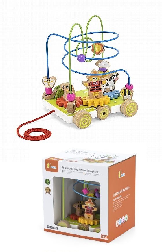 משחק משיכה עם גלגלי שיניים לתינוקות VIGA
