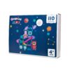 Superkids משחק מגנטים מסלולים 110 חלקים כולל 4 כדורים (מתוכם 2 כדורי LED זוהרים!)